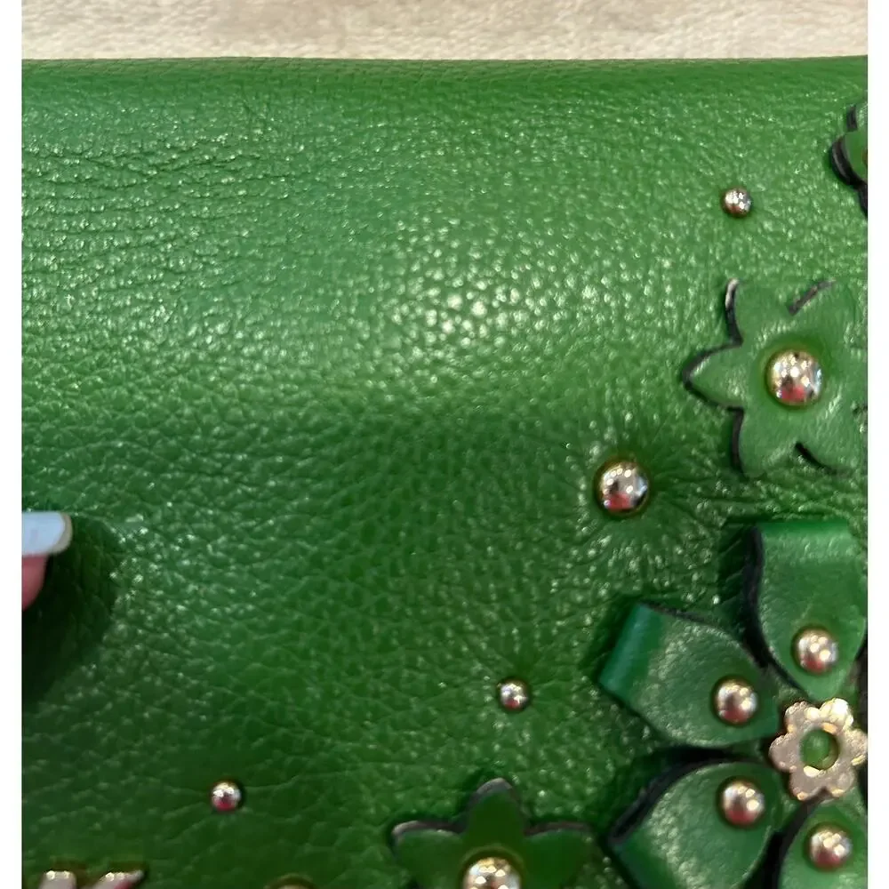 MICHAEL KORS Mercer Floral Embellished Pebbled Leather Smartphone Crossbody